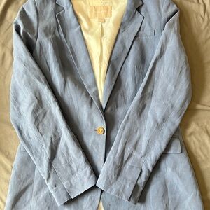 Banana Republic Blue Blazer Tailored Fit Lightweight